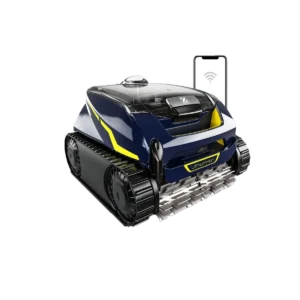 Havuz temizleme robotu RF 5400 iQ, 12×6 m havuzlarda 150 dk boyunca kablosuz temizlik sağlar.